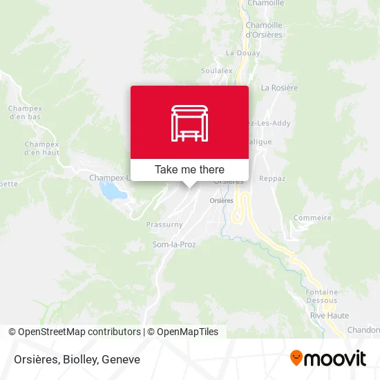 Orsières, Biolley map