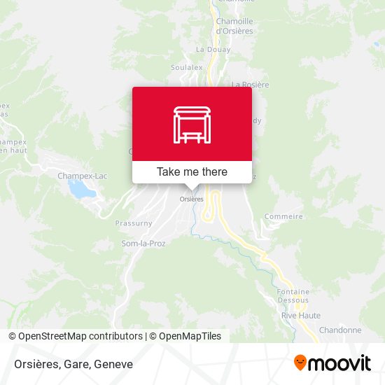Orsières, Gare map