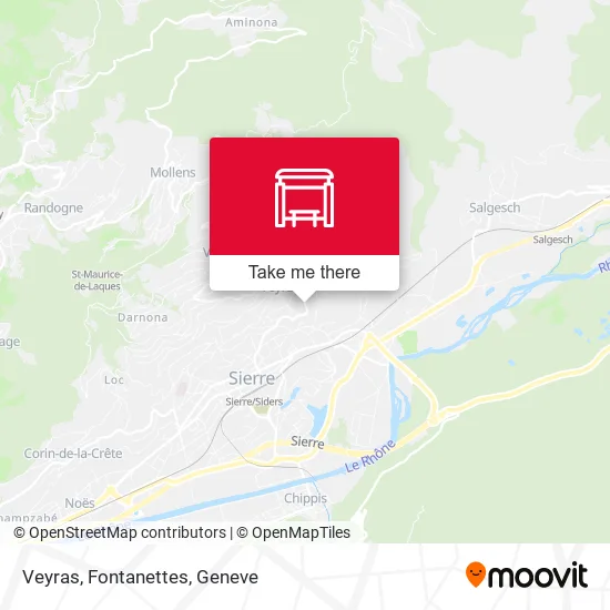 Veyras, Fontanettes map