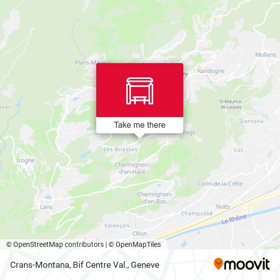 Crans-Montana, Bif Centre Val. map