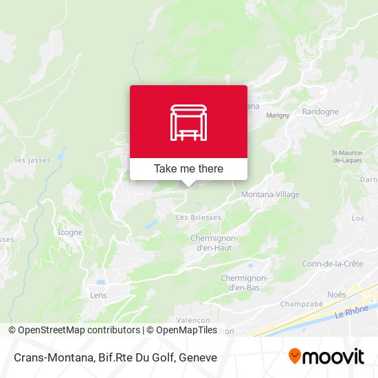 Crans-Montana, Bif.Rte Du Golf map