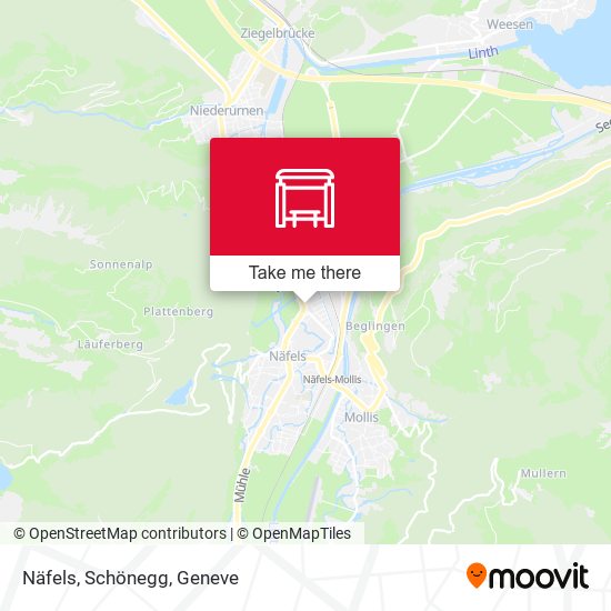 Näfels, Schönegg map