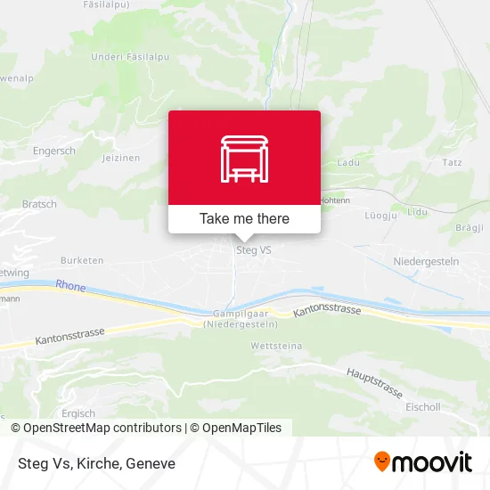 Steg Vs, Kirche map