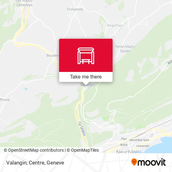 Valangin, Centre map
