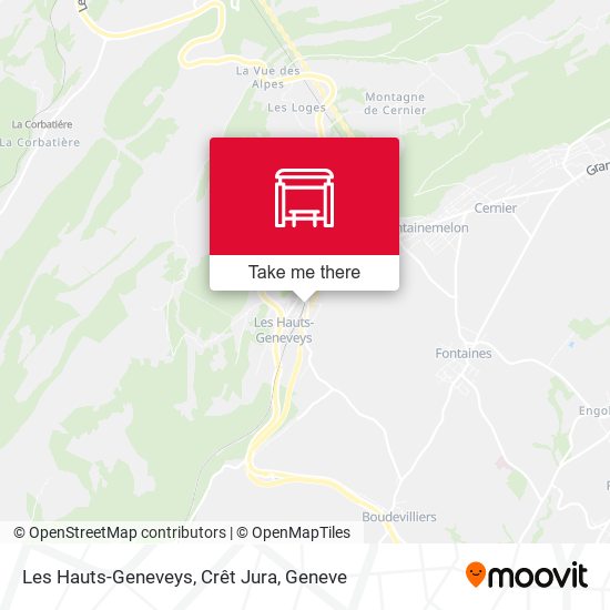 Les Hauts-Geneveys, Crêt Jura map