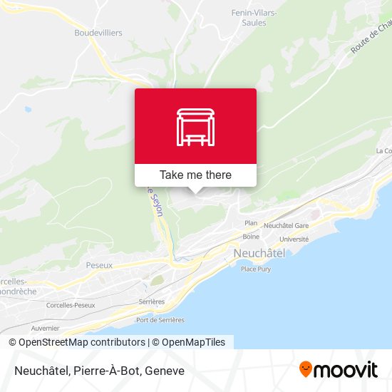 Neuchâtel, Pierre-À-Bot map