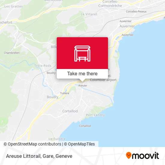Areuse Littorail, Gare map