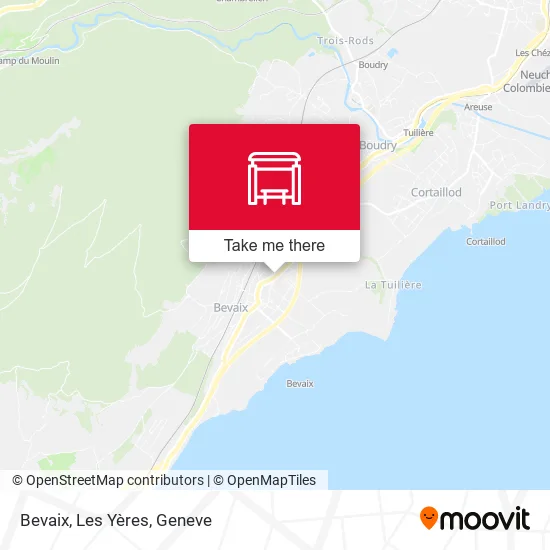 Bevaix, Les Yères map