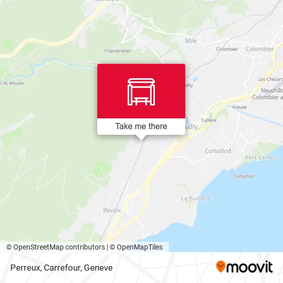 Perreux, Carrefour map