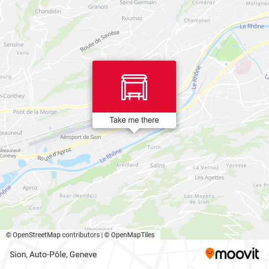 Sion, Auto-Pôle map