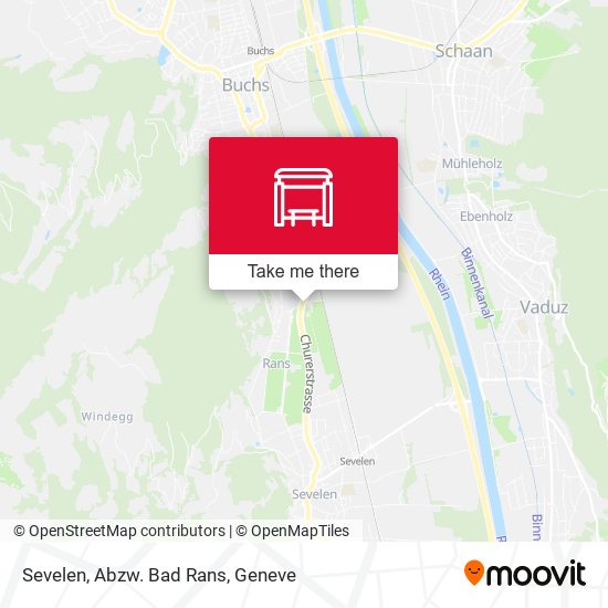 Sevelen, Abzw. Bad Rans map