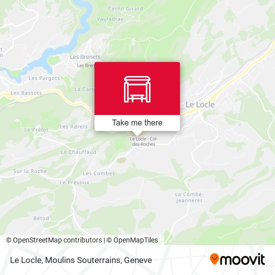 Le Locle, Moulins Souterrains map