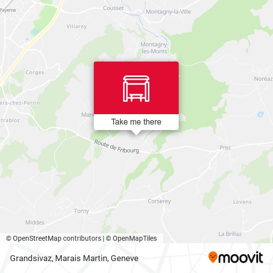 Grandsivaz, Marais Martin map