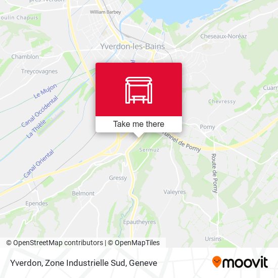 Yverdon, Zone Industrielle Sud map