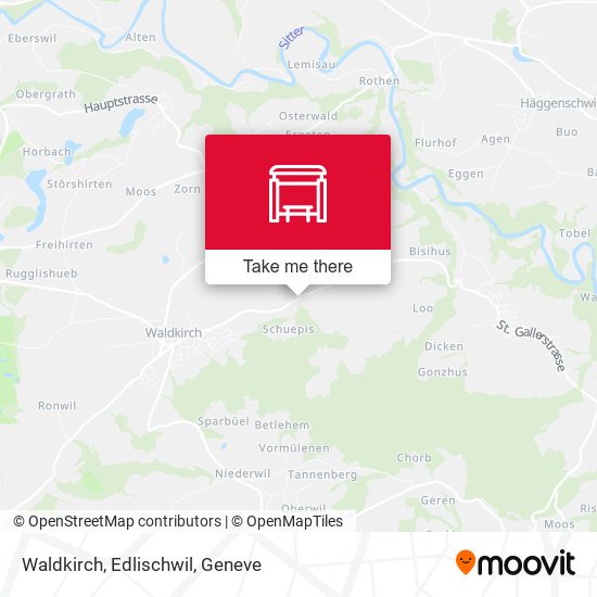 Waldkirch, Edlischwil map