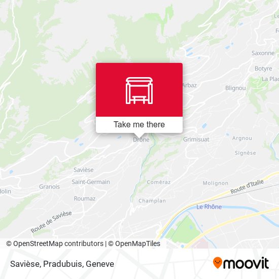 Savièse, Pradubuis map