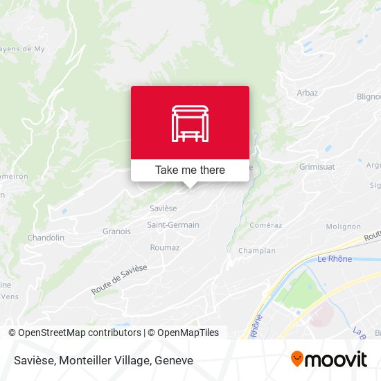 Savièse, Monteiller Village map