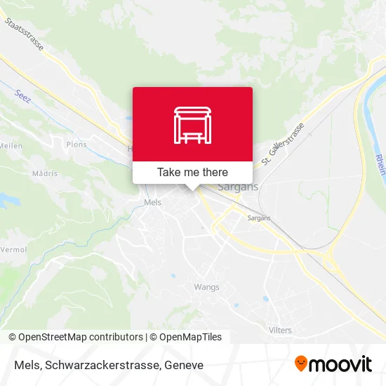 Mels, Schwarzackerstrasse map