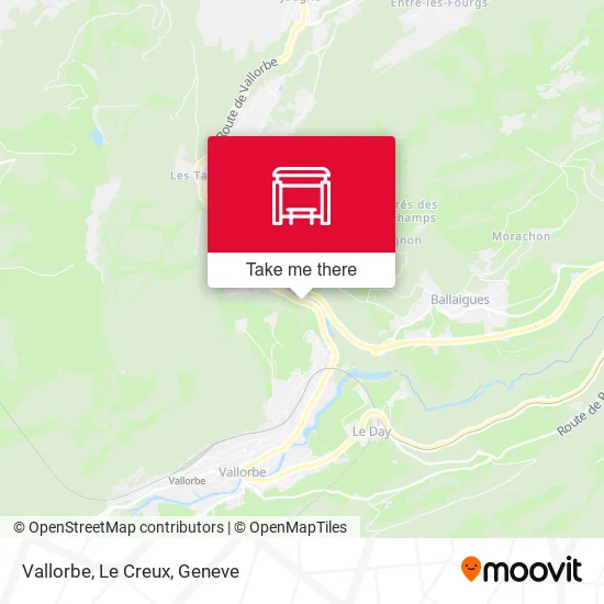 Vallorbe, Le Creux map