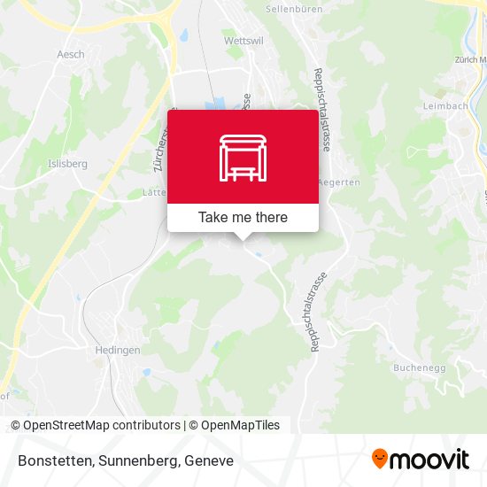 Bonstetten, Sunnenberg map