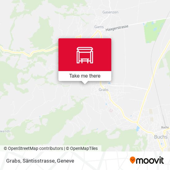 Grabs, Säntisstrasse map
