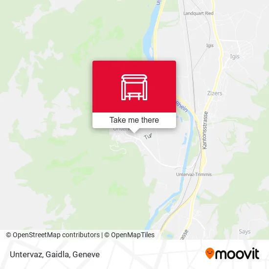 Untervaz, Gaidla map