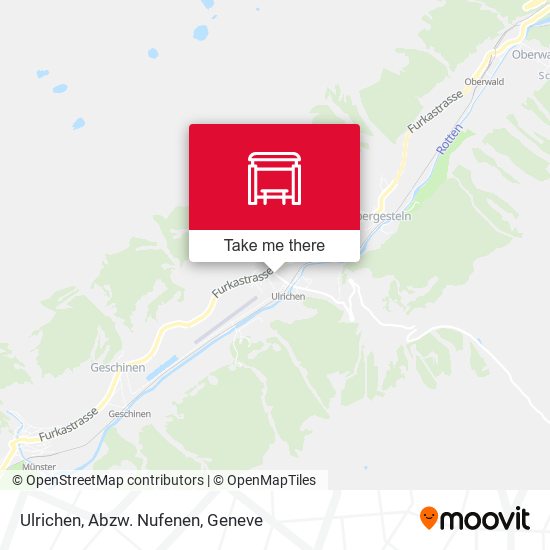 Ulrichen, Abzw. Nufenen map