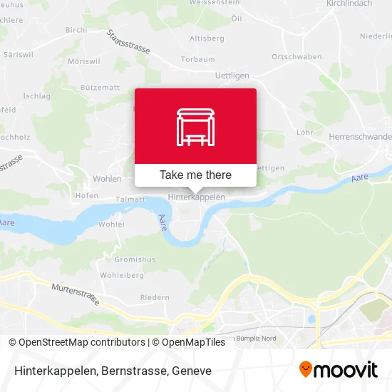Hinterkappelen, Bernstrasse map