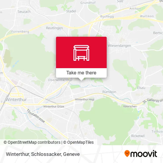 Winterthur, Schlossacker map