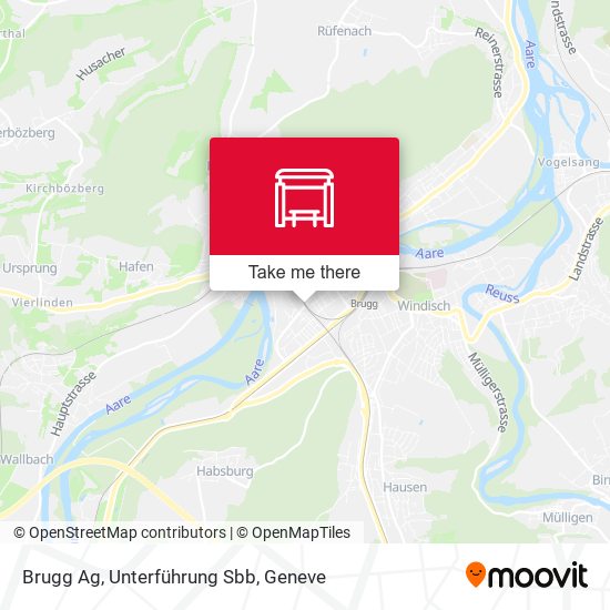 Brugg Ag, Unterführung Sbb map