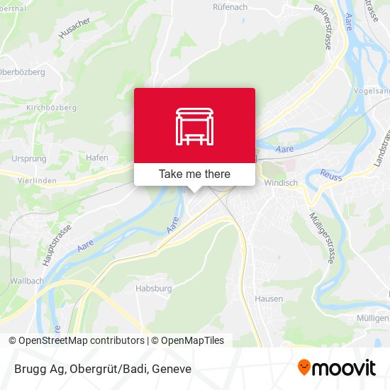 Brugg Ag, Obergrüt/Badi map