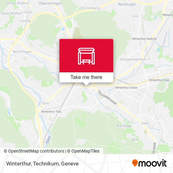 Winterthur, Technikum map