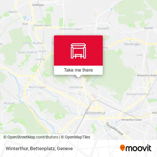 Winterthur, Bettenplatz map