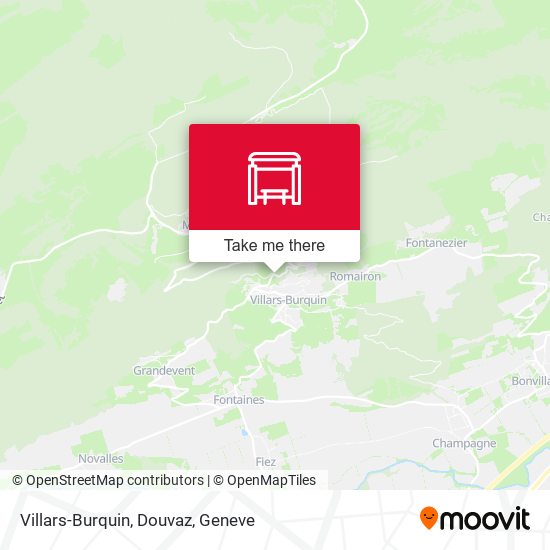 Villars-Burquin, Douvaz map