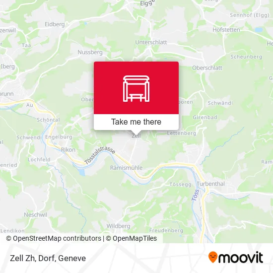 Zell Zh, Dorf map