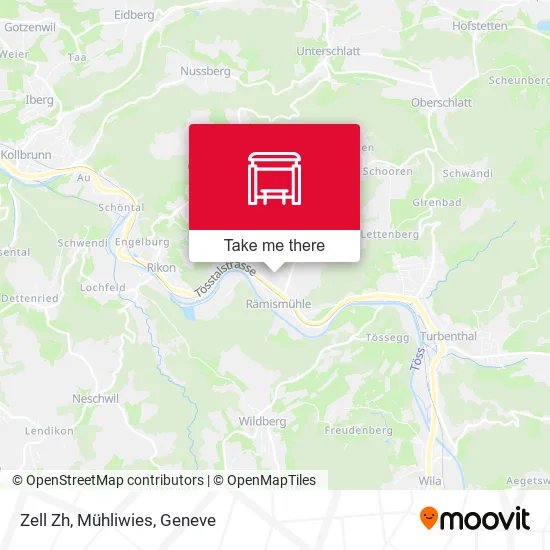 Zell Zh, Mühliwies map