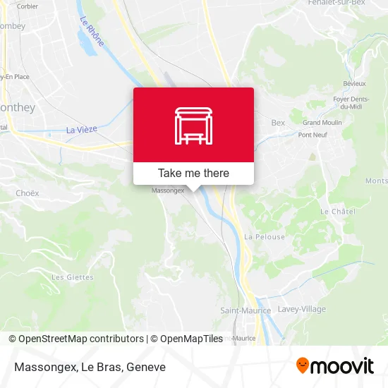 Massongex, Le Bras map