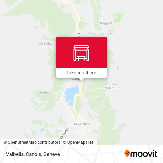 Valbella, Canols map