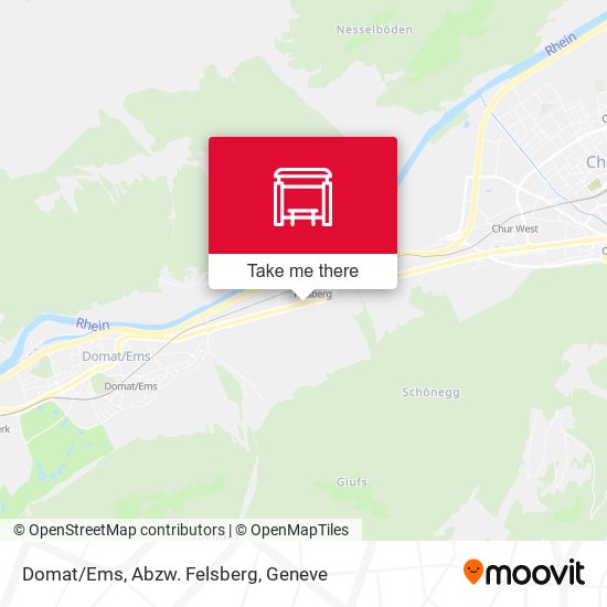 Domat/Ems, Abzw. Felsberg map