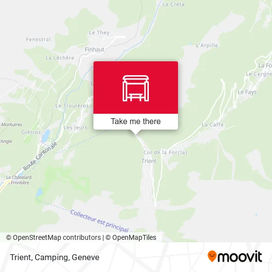 Trient, Camping map