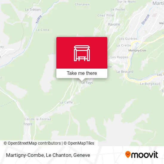 Martigny-Combe, Le Chanton map