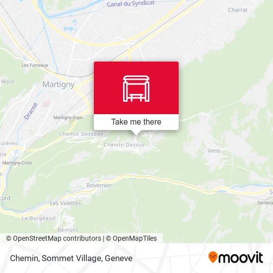 Chemin, Sommet Village map
