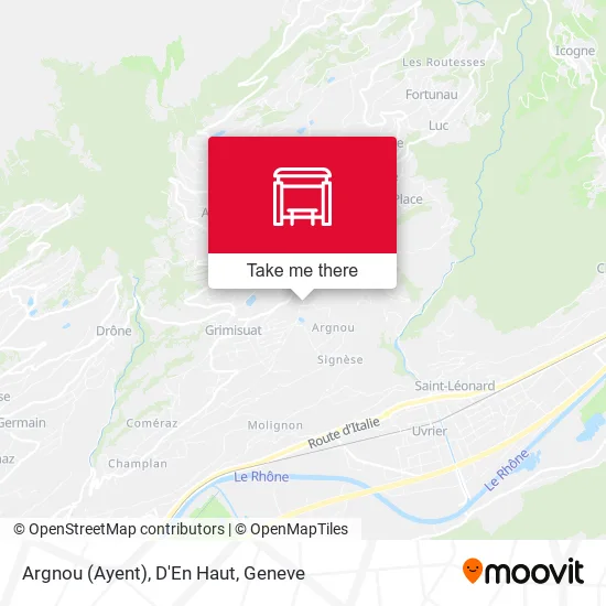 Argnou (Ayent), D'En Haut map
