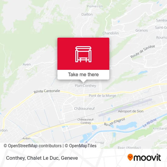 Conthey, Chalet Le Duc map