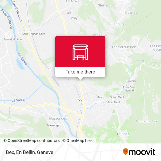 Bex, En Bellin map