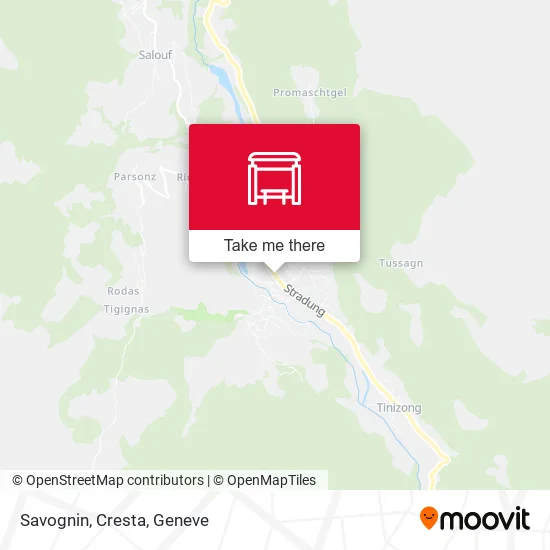 Savognin, Cresta map