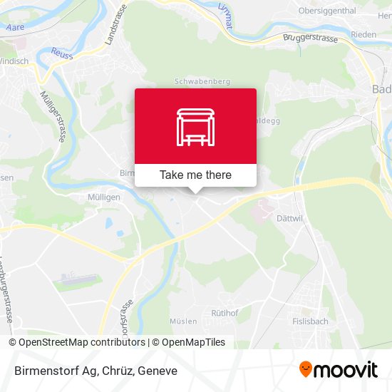 Birmenstorf Ag, Chrüz map