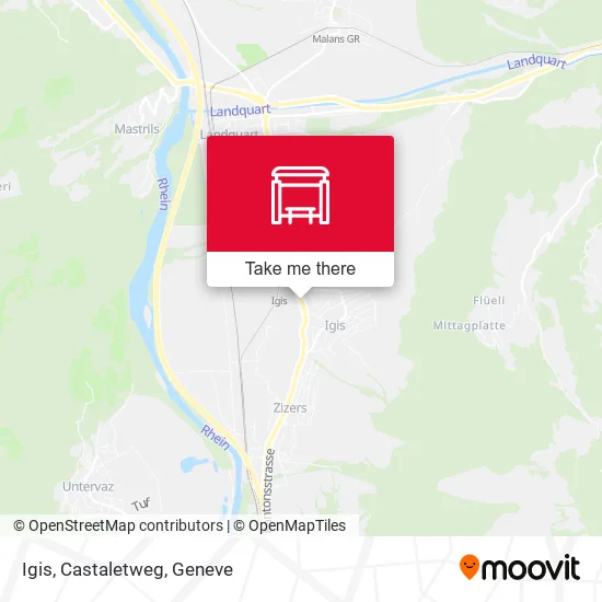 Igis, Castaletweg map