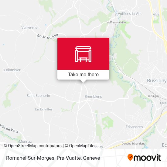 Romanel-Sur-Morges, Pra-Vuatte map