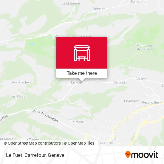 Le Fuet, Carrefour map